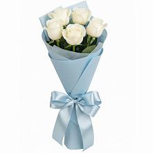 Букет 5 Белых роз Проуд в Железногорске