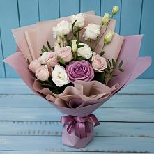 Букет цветов из:  Розы и Лизиантусы #REPLACE_PRED# Железногорске