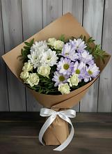 Букет цветов из:  Хризантемы и Розы в Железногорске