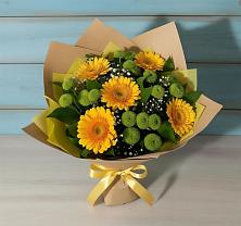 Букет цветов из:  Герберы и Хризантемы в Железногорске