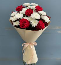 Букет цветов из:  Розы и Хризантемы в Железногорске