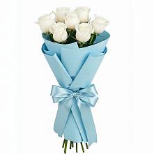 Букет 7 белых роз Проуд в Железногорске