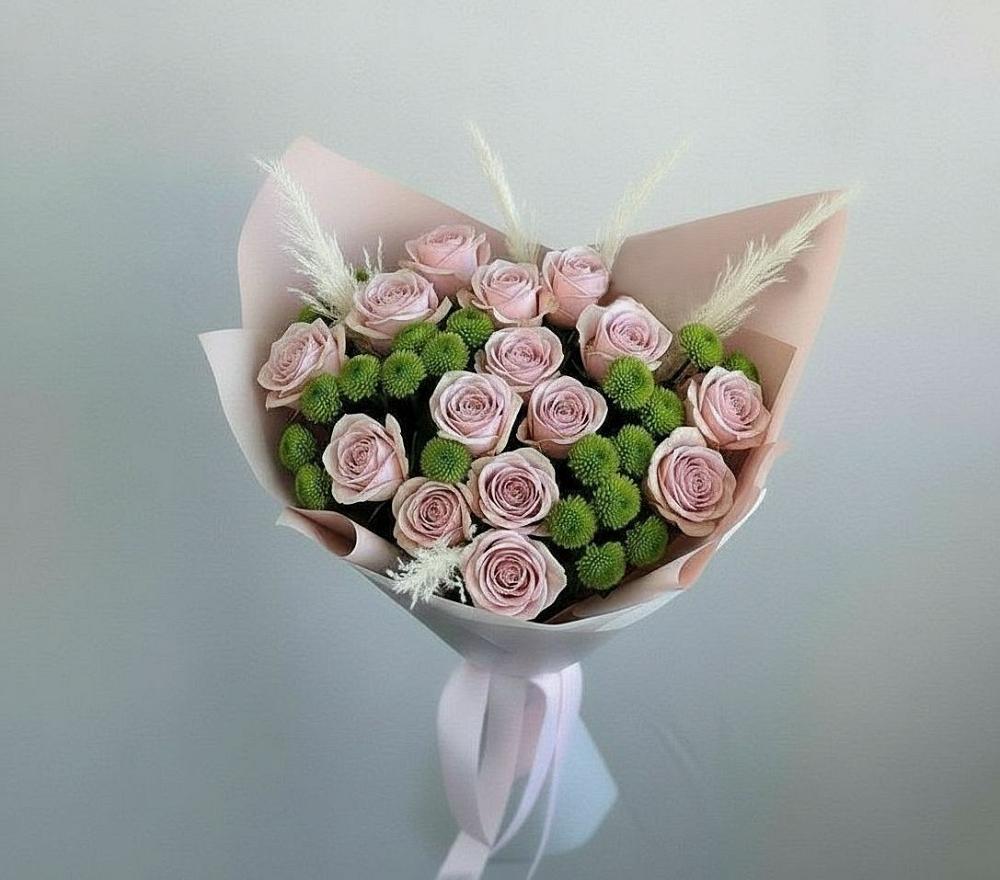 Букет цветов из: Розы и Хризантемы в Железногорске