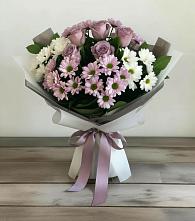 Букет цветов из:  Хризантемы и Розы в Железногорске