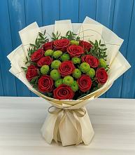 Букет цветов из:  Розы и Хризантемы в Железногорске