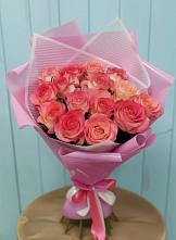 Букет 15 Розовых роз Равель #REPLACE_PRED# Железногорске